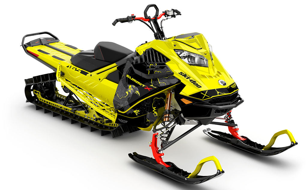 Freebird CatGrey DrkGrey Ski-Doo REV Gen4 LWH - Summit Premium Coverage Sled Wrap