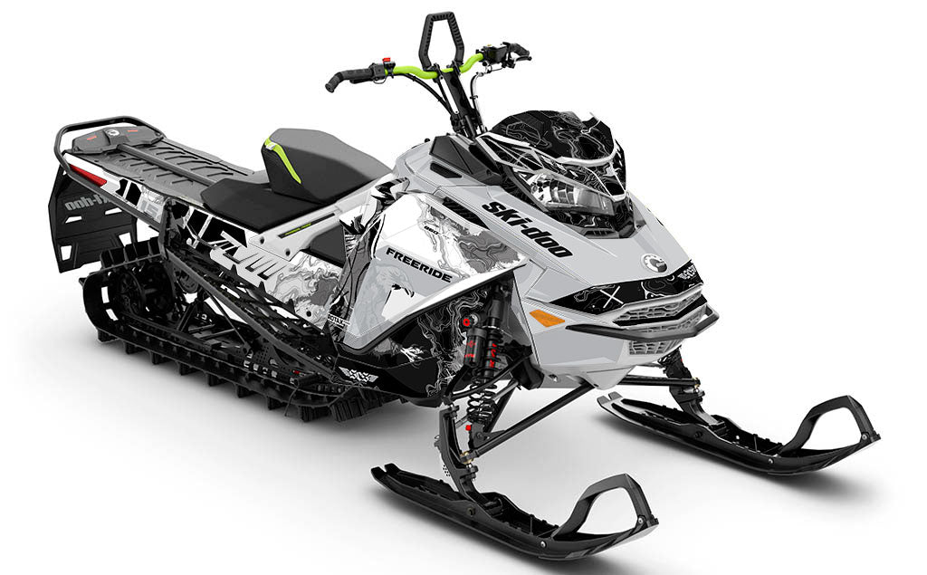 Freebird CatGrey Manta Ski-Doo REV Gen4 Freeride Full Coverage Sled Wrap