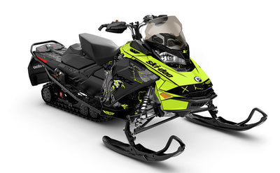 Freebird Manta Black Ski-Doo REV Gen4 MXZ Premium Coverage Sled Wrap