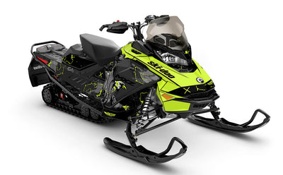 Freebird Manta Black Ski-Doo REV Gen4 MXZ Partial Coverage Sled Wrap