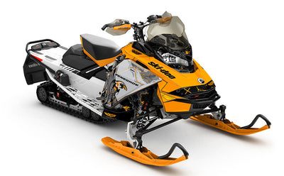 Freebird Orange Catgrey Ski-Doo REV Gen4 Renegade Premium Coverage Sled Wrap