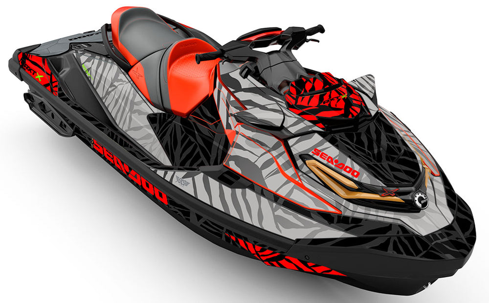 Hang Ten Grey Red Sea-Doo RXT Graphics
