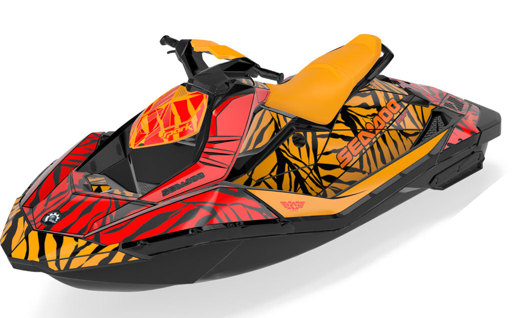 Hangten Sea-Doo Spark Graphics Orange Red Full Coverage