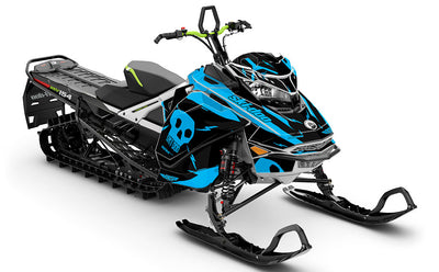 HI-FI Red Teal Ski-Doo REV Gen4 Freeride Less Coverage Sled Wrap