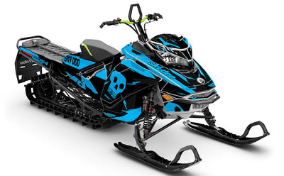 HI-FI Red Teal Ski-Doo REV Gen4 Freeride Full Coverage Sled Wrap