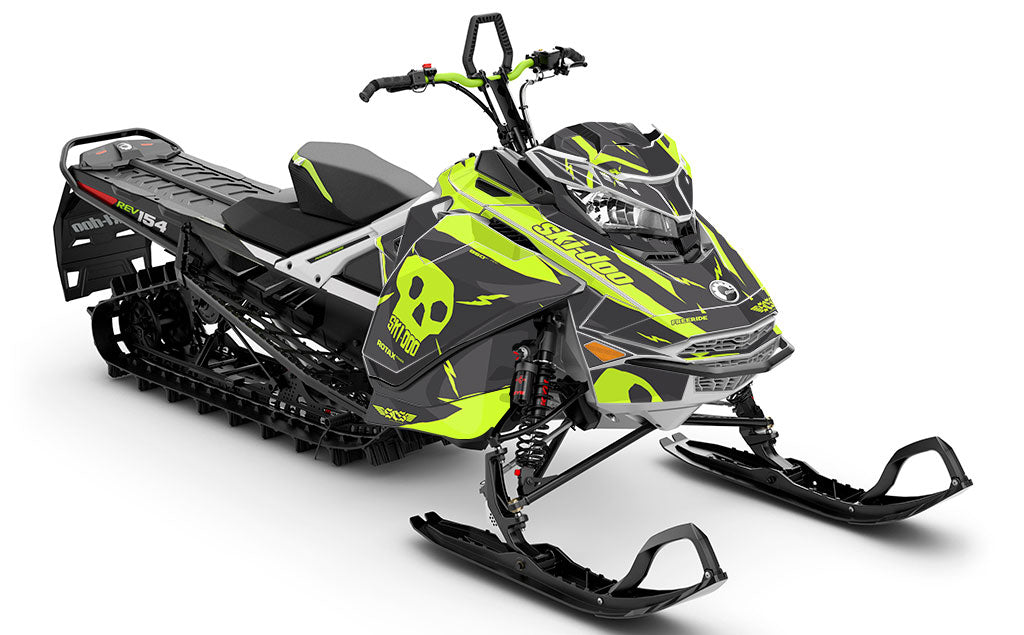 HI-FI Black Yellow Ski-Doo REV Gen4 Freeride Less Coverage Sled Wrap