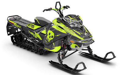 HI-FI Black Yellow Ski-Doo REV Gen4 Freeride Full Coverage Sled Wrap