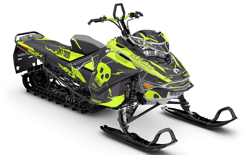 HI-FI Black Yellow Ski-Doo REV Gen4 Freeride Premium Coverage Sled Wrap