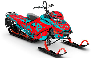 HI-FI Grey Teal Ski-Doo REV Gen4 Freeride Full Coverage Sled Wrap