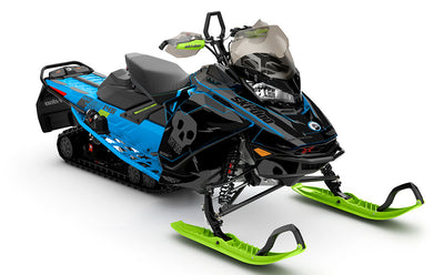 HI-FI Black Blue Ski-Doo REV Gen4 Renegade Less Coverage Sled Wrap