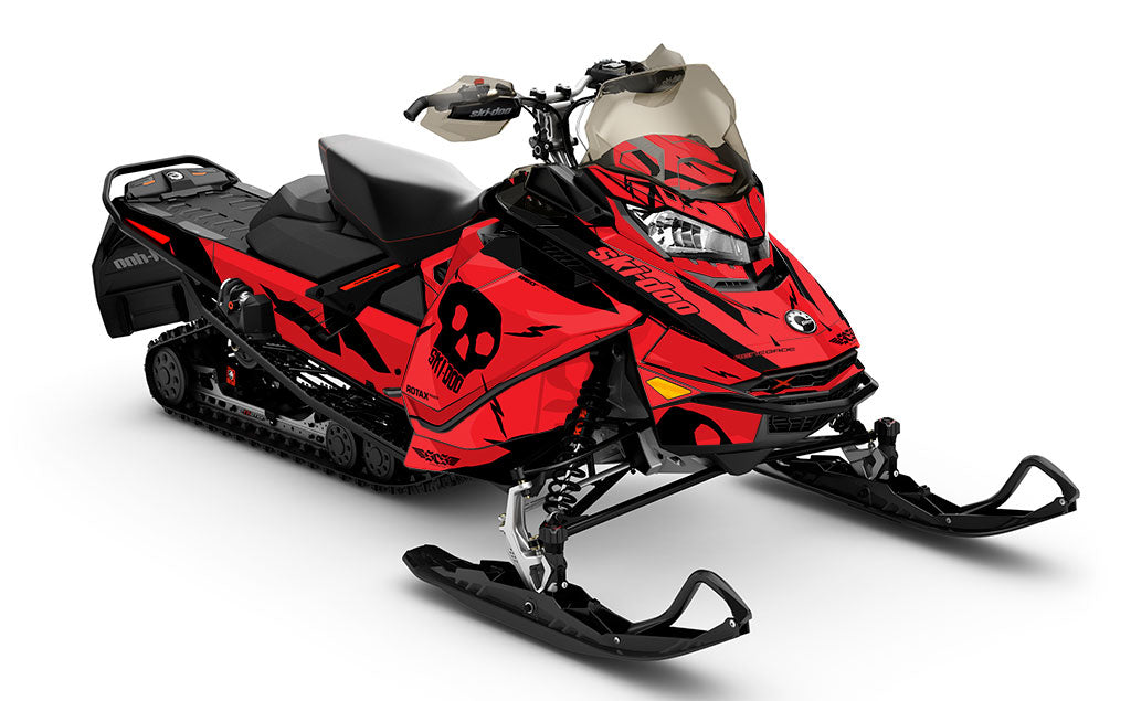 HI-FI Black Red Ski-Doo REV Gen4 Renegade Premium Coverage Sled Wrap