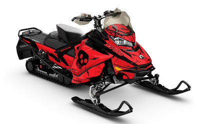 HI-FI Black Red Ski-Doo REV Gen4 Renegade Premium Coverage Sled Wrap
