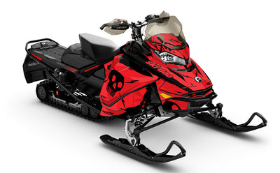 HI-FI Black Red Ski-Doo REV Gen4 Renegade Less Coverage Sled Wrap