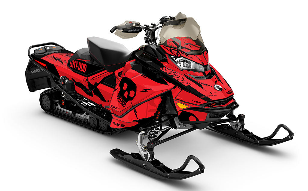 HI-FI Black Red Ski-Doo REV Gen4 Renegade Full Coverage Sled Wrap