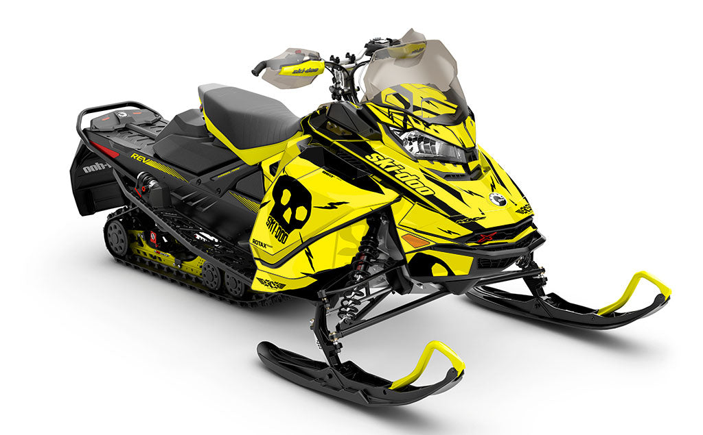 HI-FI Yellow Black Ski-Doo REV Gen4 MXZ Less Coverage Sled Wrap