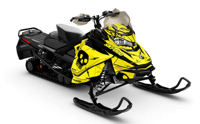 HI-FI Yellow Black Ski-Doo REV Gen4 Renegade Less Coverage Sled Wrap