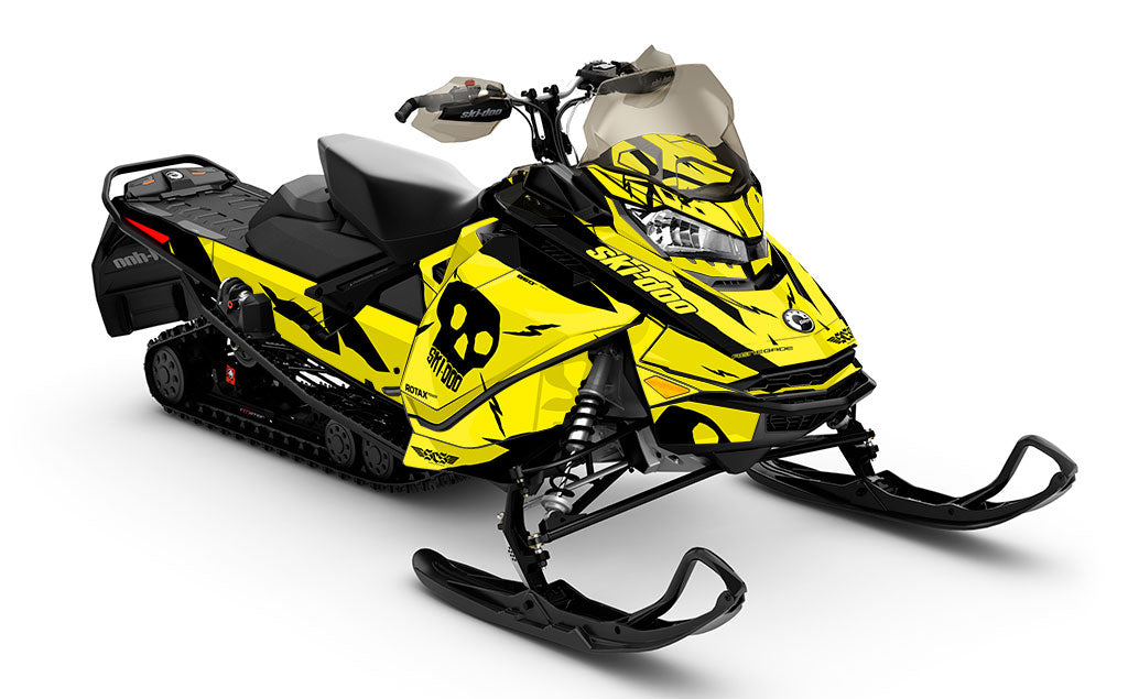 HI-FI Yellow Black Ski-Doo REV Gen4 Renegade Partial Coverage Sled Wrap