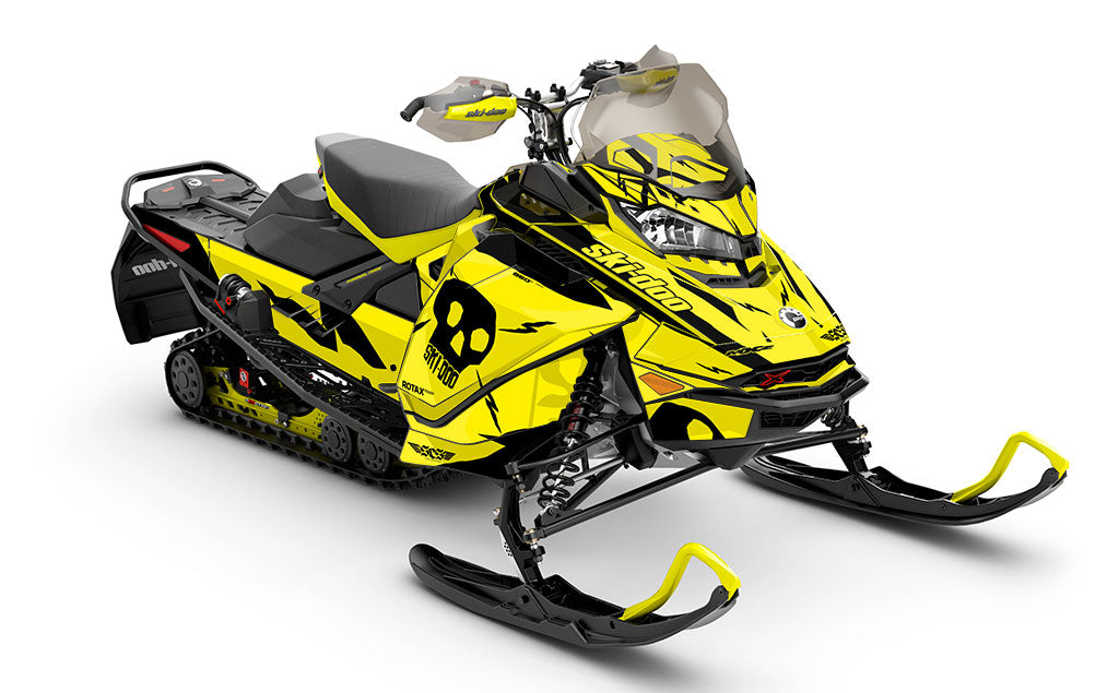 HI-FI Yellow Black Ski-Doo REV Gen4 MXZ Partial Coverage Sled Wrap