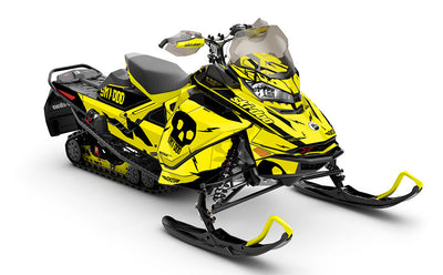 HI-FI Yellow Black Ski-Doo REV Gen4 MXZ Full Coverage Sled Wrap
