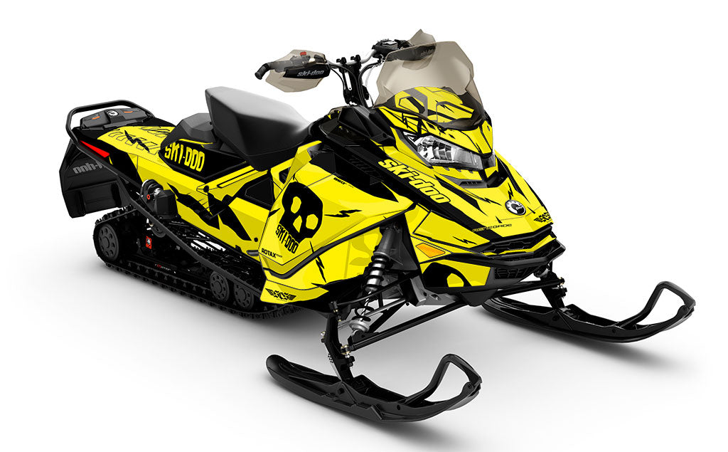 HI-FI Yellow Black Ski-Doo REV Gen4 Renegade Premium Coverage Sled Wrap