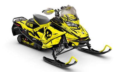 HI-FI Yellow Black Ski-Doo REV Gen4 MXZ Premium Coverage Sled Wrap