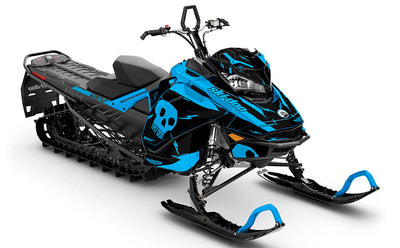 HI-FI Black Blue Ski-Doo REV Gen4 Summit Less Coverage Sled Wrap