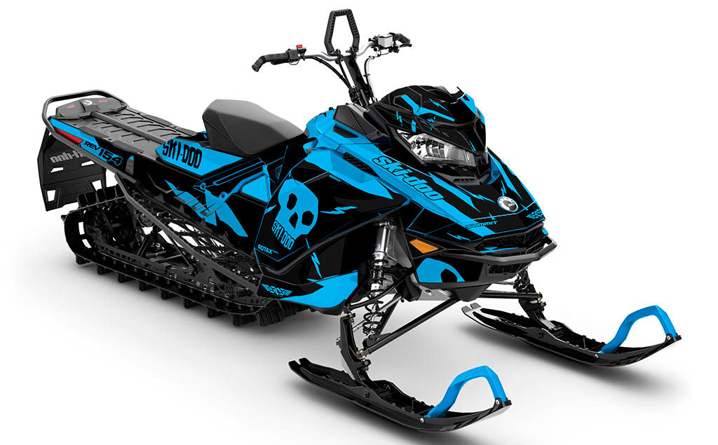 HI-FI Black Blue Ski-Doo REV Gen4 Summit Full Coverage Sled Wrap