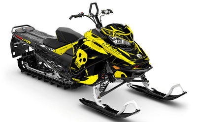 HI-FI Black Yellow Ski-Doo REV Gen4 Summit Less Coverage Sled Wrap