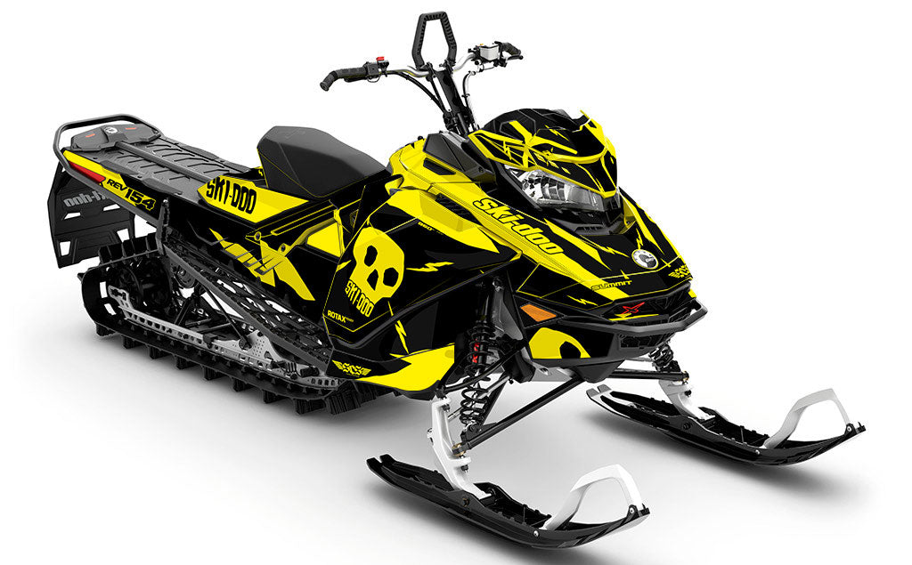 HI-FI Black Yellow Ski-Doo REV Gen4 Summit Full Coverage Sled Wrap