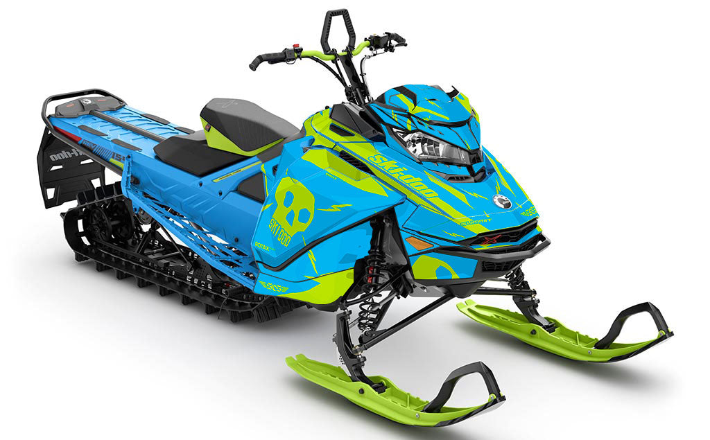 HI-FI Blue Green Ski-Doo REV Gen4 Summit Less Coverage Sled Wrap