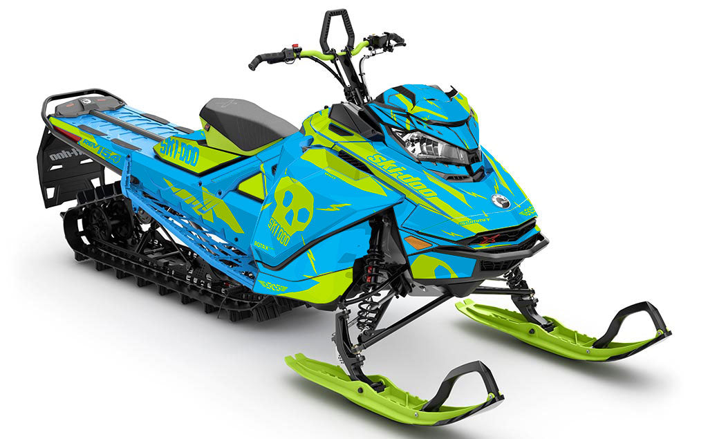 HI-FI Blue Green Ski-Doo REV Gen4 Summit Full Coverage Sled Wrap