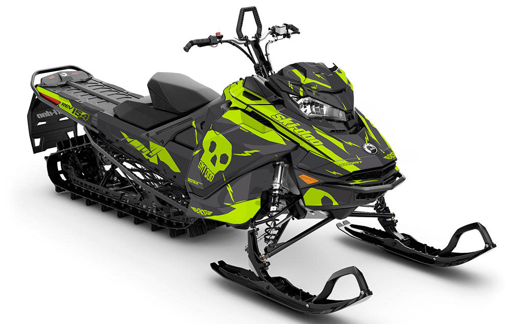 HI-FI Grey Green Ski-Doo REV Gen4 Summit Partial Coverage Sled Wrap