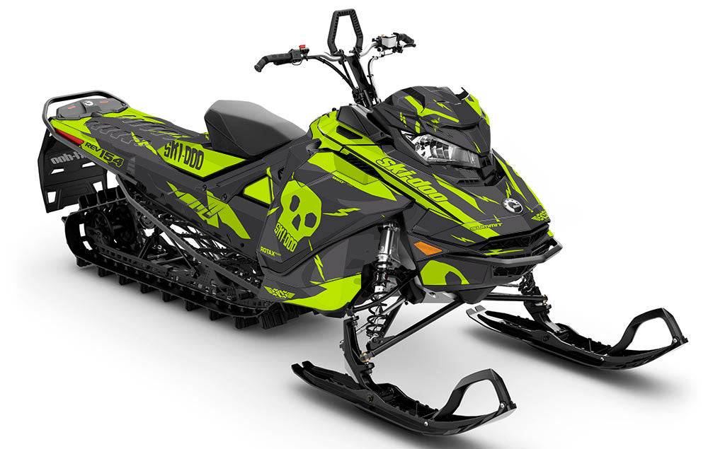 HI-FI Grey Green Ski-Doo REV Gen4 Summit Premium Coverage Sled Wrap