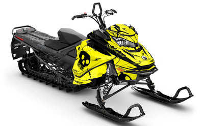 HI-FI Yellow Black Ski-Doo REV Gen4 Summit Less Coverage Sled Wrap