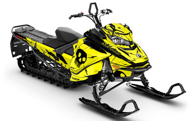 HI-FI Yellow Black Ski-Doo REV Gen4 Summit Partial Coverage Sled Wrap