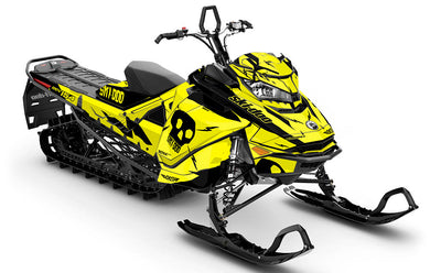 HI-FI Yellow Black Ski-Doo REV Gen4 Summit Full Coverage Sled Wrap