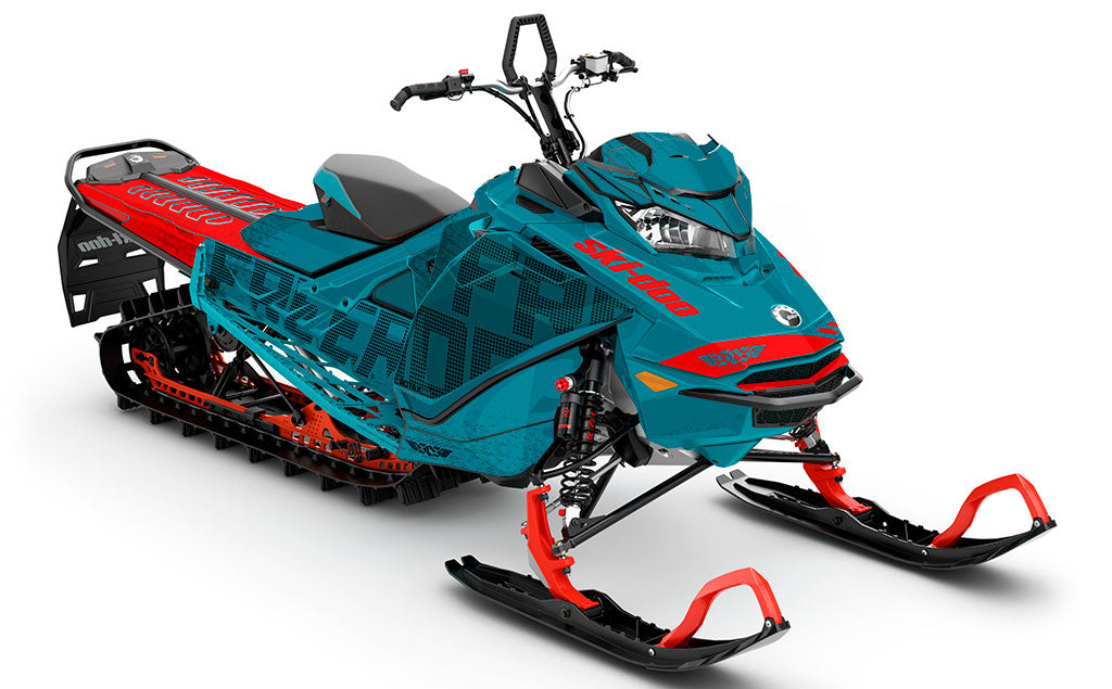 Highmark Green Blue Ski-Doo REV Gen4 Freeride Full Coverage Sled Wrap