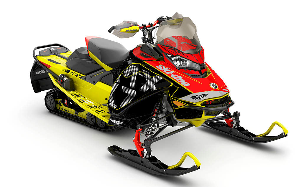 Highmark Yellow DrkGrey Ski-Doo REV Gen4 MXZ Premium Coverage Sled Wrap