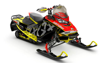 Highmark Yellow DrkGrey Ski-Doo REV Gen4 MXZ Full Coverage Sled Wrap