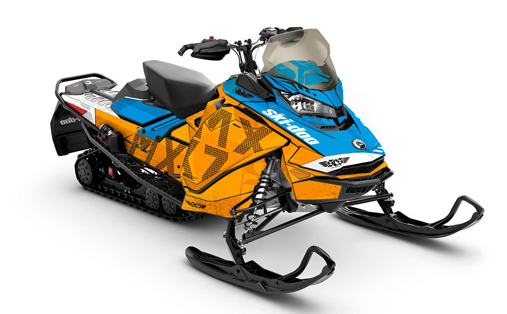Highmark Black Orange Ski-Doo REV Gen4 MXZ Less Coverage Sled Wrap