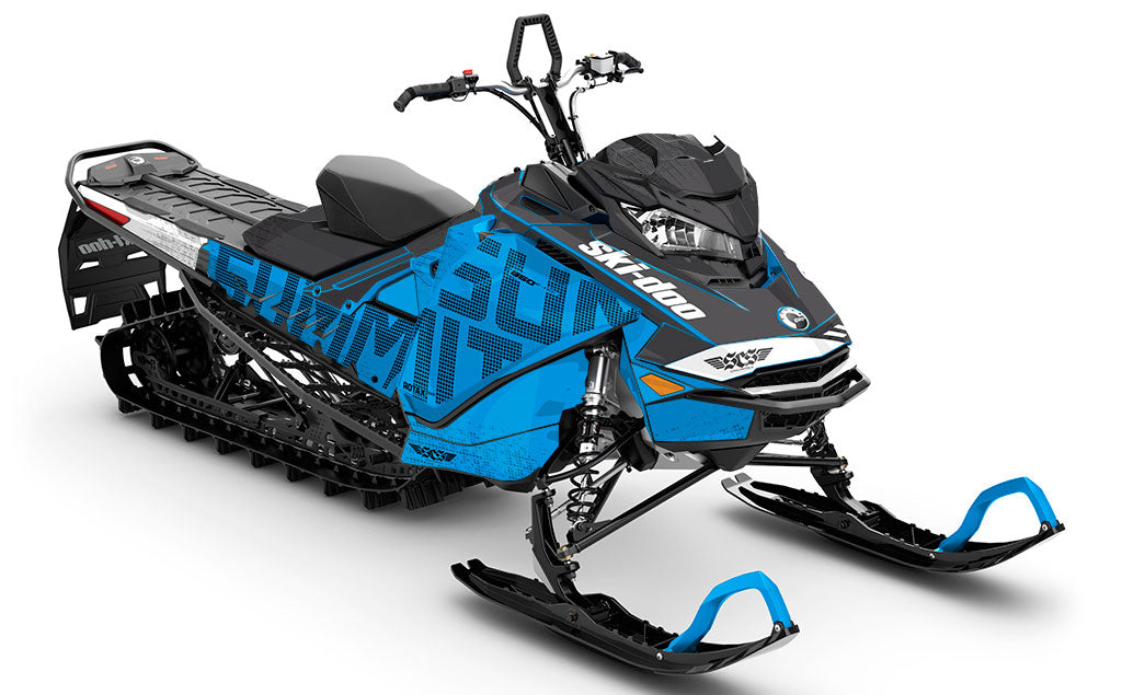 Highmark Blue Orange Ski-Doo REV Gen4 Summit Partial Coverage Sled Wrap