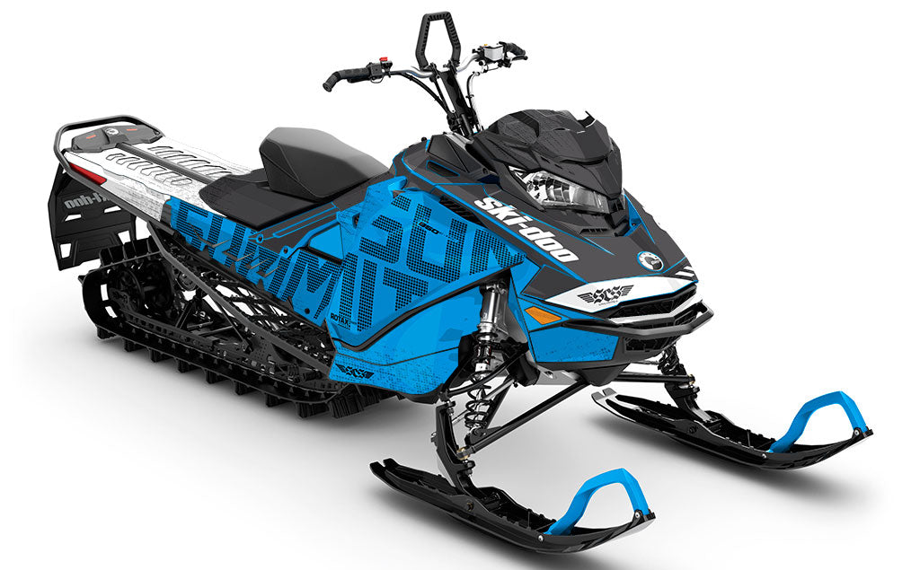 Highmark Blue Orange Ski-Doo REV Gen4 Summit Less Coverage Sled Wrap