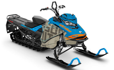 Highmark Grey Teal Ski-Doo REV Gen4 Summit Premium Coverage Sled Wrap