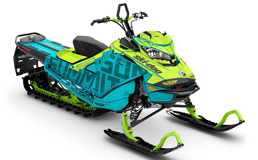 【WOOHWA】WRAP MULTI SK Highmark Blue Orange Ski-Doo REV Gen4 Summit Premium Sled Wrap