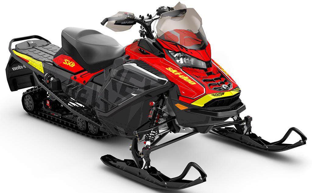 Highmark Red Green Ski-Doo REV Gen4 Wide Partial Coverage Sled Wrap