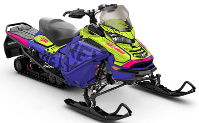Highmark Orange Yellow Ski-Doo REV Gen4 Wide Partial Coverage Sled Wrap