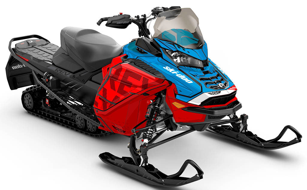 Highmark Orange LghtGrey Ski-Doo REV Gen4 Wide Premium Coverage Sled Wrap