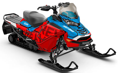 Highmark Orange LghtGrey Ski-Doo REV Gen4 Wide Partial Coverage Sled Wrap