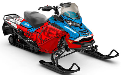 Highmark Orange LghtGrey Ski-Doo REV Gen4 Wide Less Coverage Sled Wrap