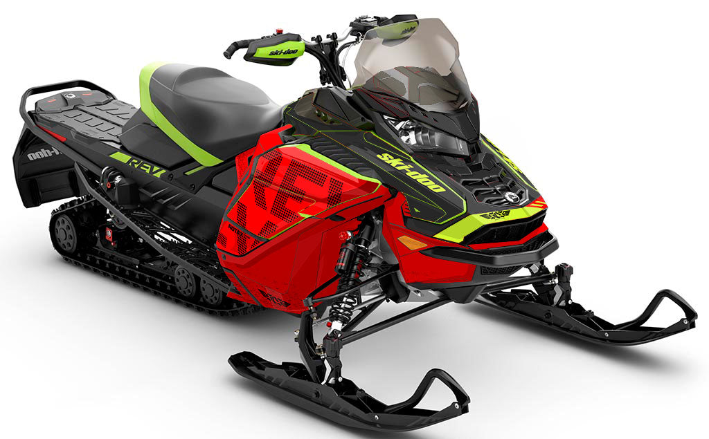 Highmark Grey Red Ski-Doo REV Gen4 Wide Premium Coverage Sled Wrap